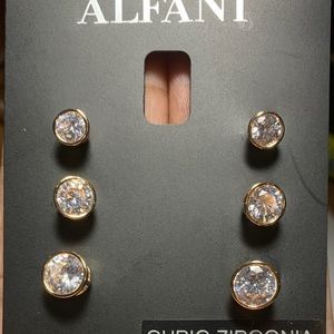Alfani Gold-Tone 3-Pc. Set Stud Earrings